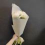 Букет из 5 белых пионов фото 4